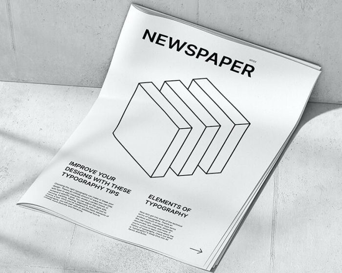 Unique mockup design for newspaper (Demo)